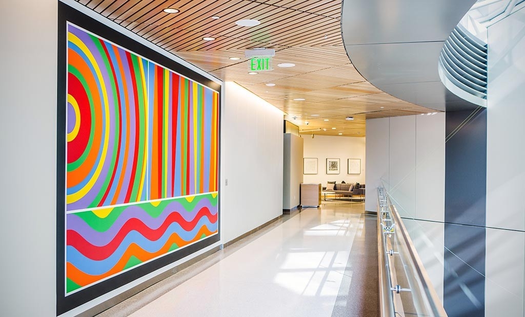 Sol LeWitt mural in the new Stanford Hospital