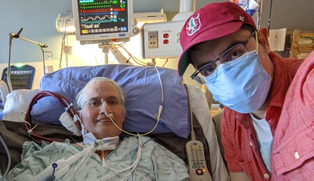 Stanford transplant patient John, with his son, Patrick. Photo courtesy of the family.