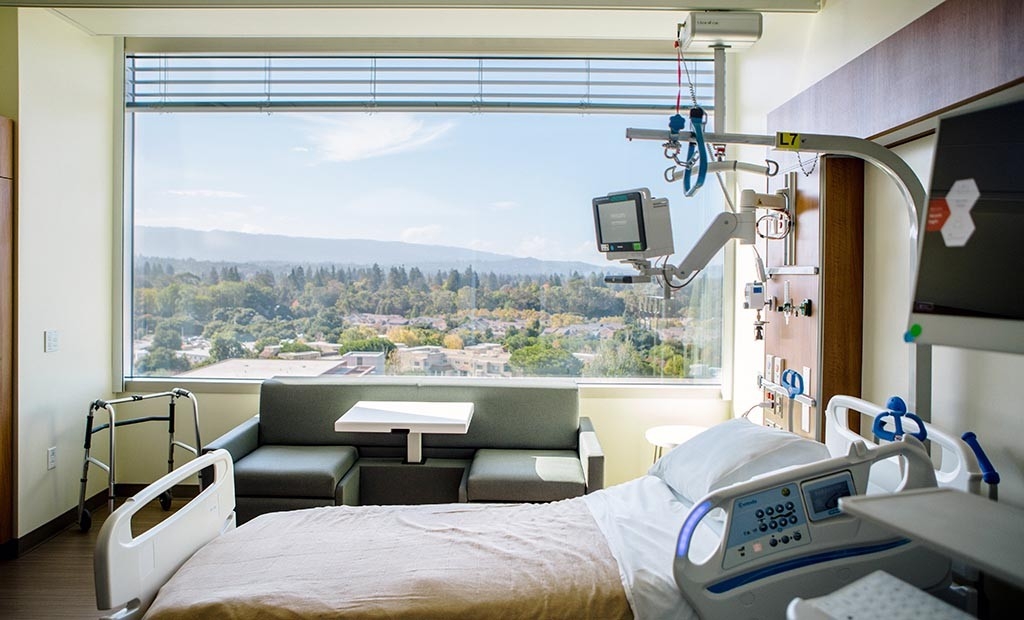 New Stanford Hospital patient room