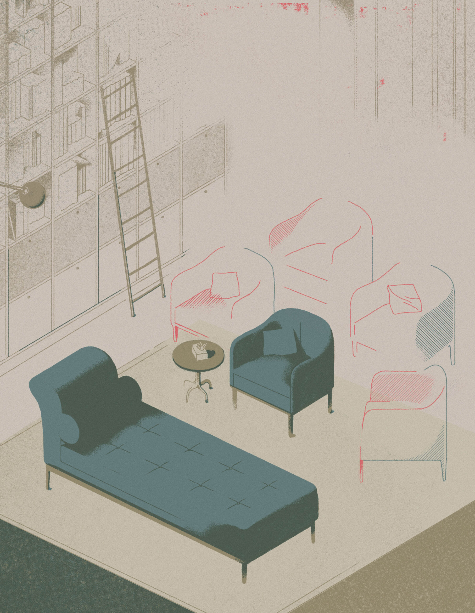 AI and mental health research illustration by Juan Bernabeu