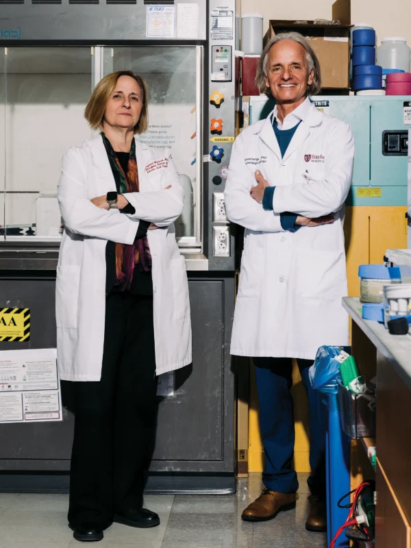 Crystal Mackall, MD, and Oliver Dorigo, MD, PhD, are seeing early positive results in a trial they hope will lead to new immunotherapy options for patients with ovarian cancer.