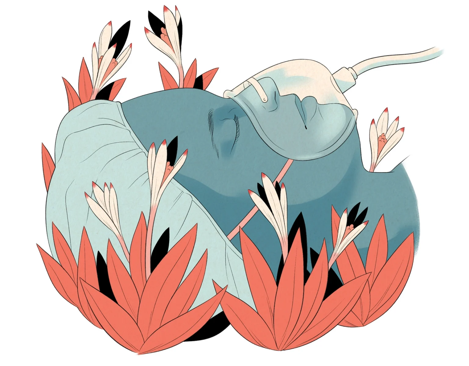 Illustration to reflect efforts to make operating rooms environmentally sustainable.