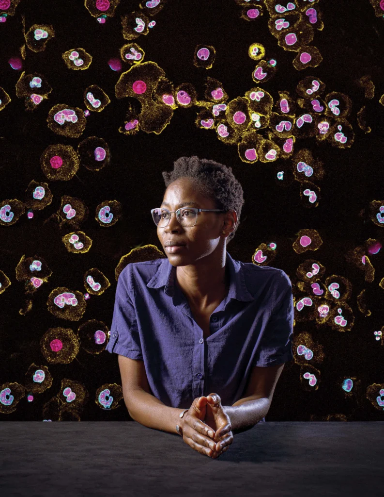 Hawa Racine Thiam, PhD, assistant professor of bioengineering, and of microbiology and immunology, is exploring whether an attack